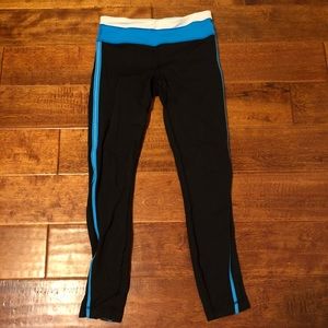 Lululemon black/blue/white running pant